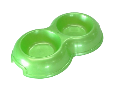 Homepet миска двойная пластиковая для собак и кошек, зеленый перламутр