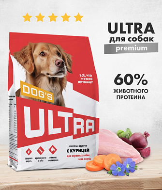 ULTRA сухой корм для взрослых собак всех пород с ягнёнком