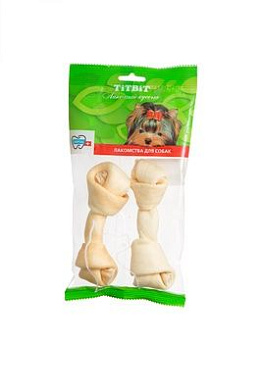 TiTBiT лакомство для собак кость узловая №4 (14см), 2шт. мягкая упаковка - 0986