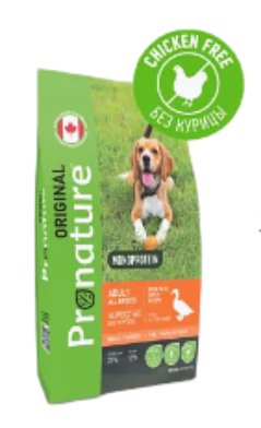 Pronature Original сухой корм для взрослых собак всех пород утка со спельтой