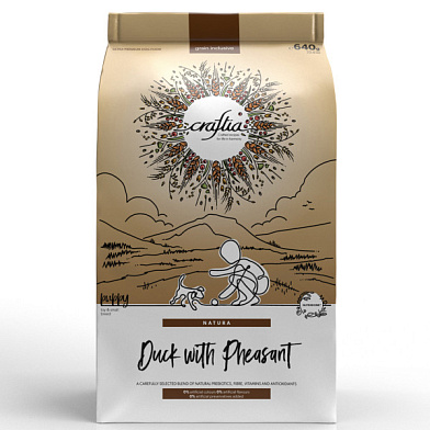 CRAFTIA NATURA сухой корм для щенков миниатюрных и мелких пород с уткой и фазаном