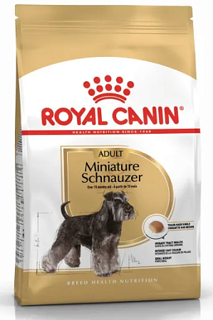 Купить royal canin miniature schnauzer adult сухой корм для собак породы миниатюрный шнауцер старше 10 месяцев