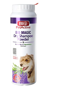BioPetActive сухой шампунь Bio Magic Powder для собак с экстрактом Лаванды и Розмарина