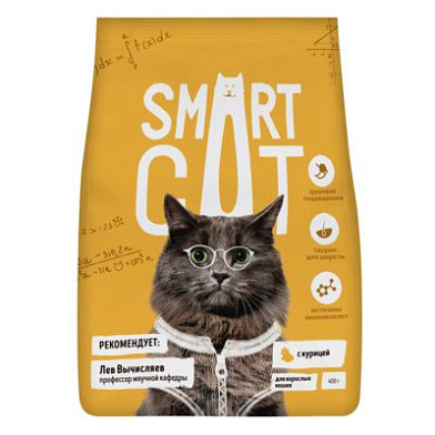 Smart Cat сухой корм для взрослых кошек, с курицей