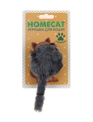 Акция Homecat игрушка для кошек хомяк вибрирующий серый