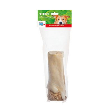TiTBiT лакомство для собак голень говяжья большая (в мягкой уп-ке), 20см