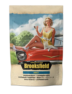 Brooksfield Adult Cat Chicken влажный корм для взрослых кошек с курицей в соусе (пауч)