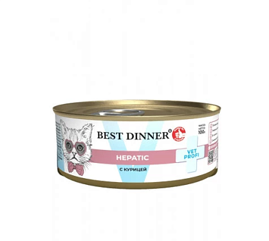 Best Dinner Vet Profi Hepatic консервы для кошек с курицей