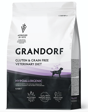 Grandorf Veterinary Diet Dog Hypoallergenic полнорационный диетический корм для собак с пищевой аллергией или непереносимостью