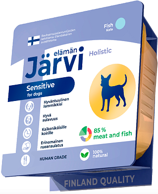 Jarvi влажный корм мясной паштет с рыбой для собак всех пород с чувствительным пищеварением (ламистер)