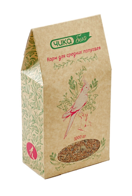 ЧИКА Био Сухой корм сухой для средних попугаев