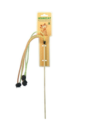 Купить homecat дразнилка для кошек Помпоны из норки на пружинах