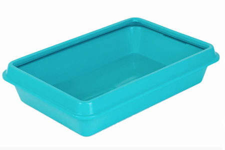 Купить yami-yami туалет-лоток для кошек с рамкой, бирюзовый