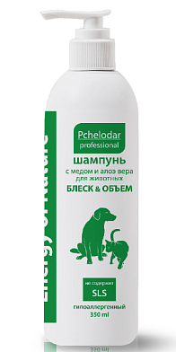 Pchelodar Шампунь для собак и кошек с медом и алоэ вера