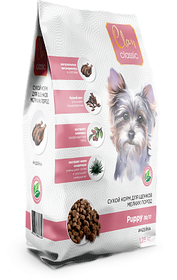 Clan classic Puppy-30/17 сухой корм для щенков мелких пород с индейкой
