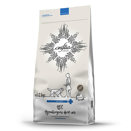 Купить craftia galena dog hypoallergenic derm care сухой корм для взрослых собак всех пород при пищевой аллергии и заболеваниях кожи