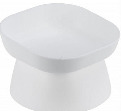 HOMEPET Frost Touch миска пластиковая на подставке квадратная для кошек и собак, белая