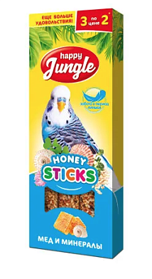 Happy Jungle лакомство для птиц палочки при линьке
