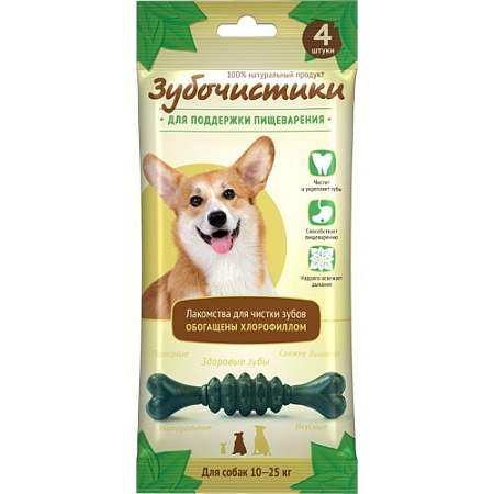 Купить Зубочистики лакомство для собак средних пород мятные, 4шт