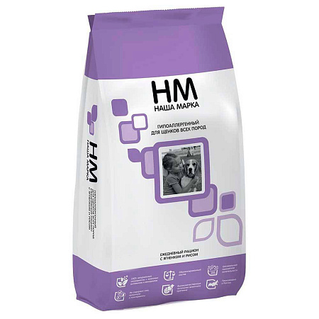 Купить Наша Марка сухой корм для щенков всех пород, с ягненком и рисом