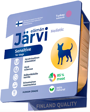 Jarvi влажный корм мясной паштет с индейкой для собак всех пород с чувствительным пищеварением (ламистер)