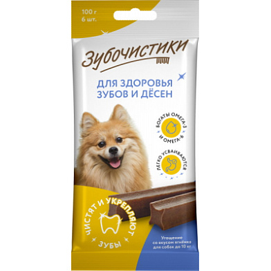 Зубочистики лакомство для собак мелких пород жевательные палочки со вкусом ягненка