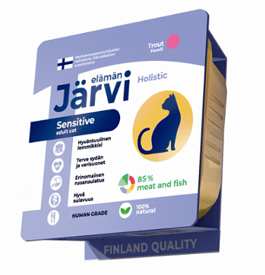 Jarvi Паштет для кошек с чувствительным пищеварением с форелью (ламистер)