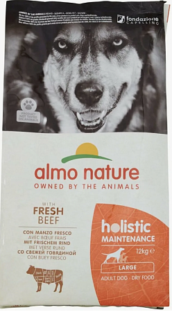 Купить almo nature holistic сухой корм для взрослых собак крупных пород со свежей говядиной и коричневым рисом