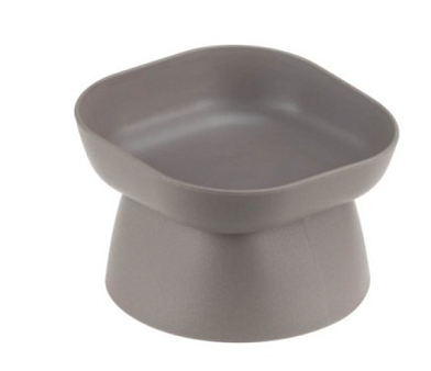 HOMEPET Frost Touch миска пластиковая на подставке квадратная для кошек и собак, серая