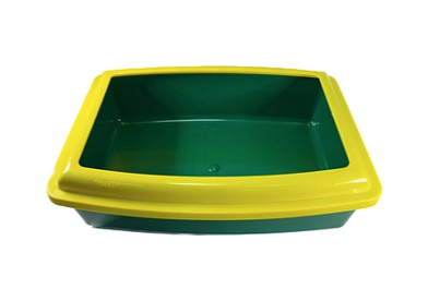 ВАКА лоток для кошек с бортом зеленый