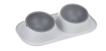 Купить homepet frost touch maxi миска двойная пластиковая для собак, смоки