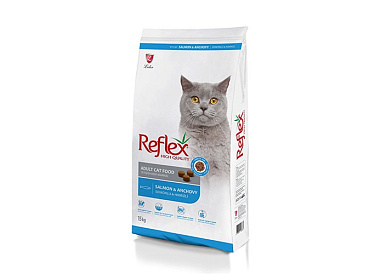 REFLEX сухой корм для кошек с лососем и анчоусами