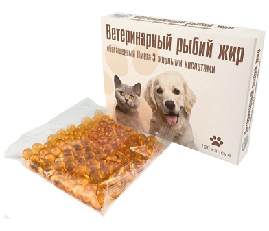 ВАКА Рыбий жир "Обогащенный Омега-3" для кошек и собак