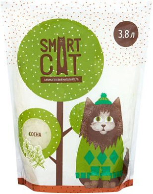 Smart Cat наполнитель для кошек силикагелевый наполнитель с ароматом сосны