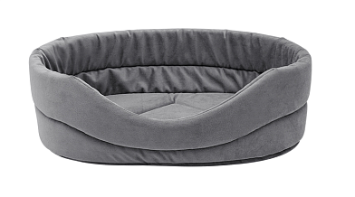 ZOOexpress лежанка «CITY» для кошек и собак мебельная ткань, серый