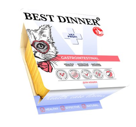 Купить best dinner exclusive vet profi gastro intestinal паштет с курицей для кошек при нарушениях пищеварения (ламистер)