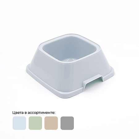 Купить zooexpress миска пластиковая квадратная для собак, в ассортименте