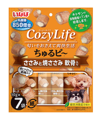 INABA Cozy life лакомство для собак куриное филе с запеченными куриными хрящами