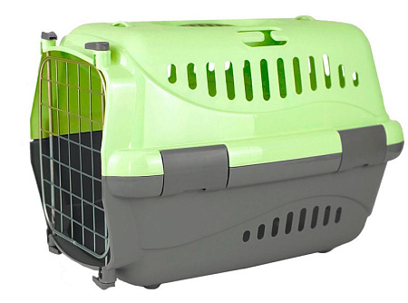 Купить zooexpress переноска для собак и кошек с металлической дверцей "Турне", зеленая
