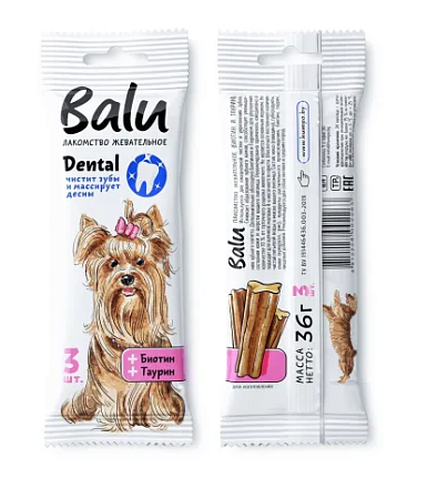 Купить balu лакомство жевательное для собак с биотином и таурином