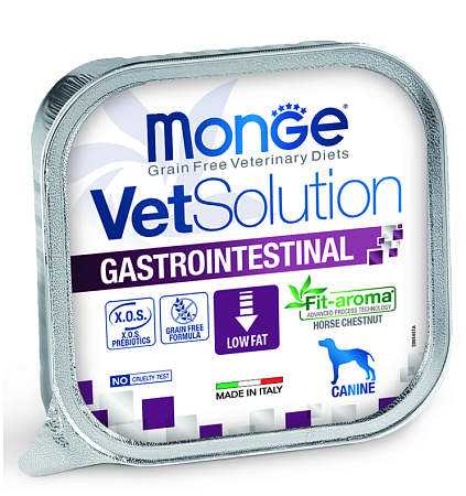 Купить monge vetsolution dog gastrointestinal диетический корм для взрослых собак всех пород при заболеваниях ЖКТ (ламистер)