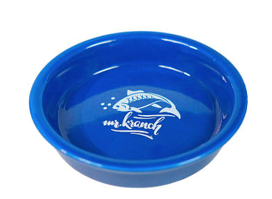 Mr.Kranch Форель миска керамическая для собак и кошек, синяя