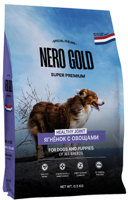 NERO GOLD super premium HEALTHY JOINT сухой корм для собак и щенков всех возрастов с мясом ягненка и овощами