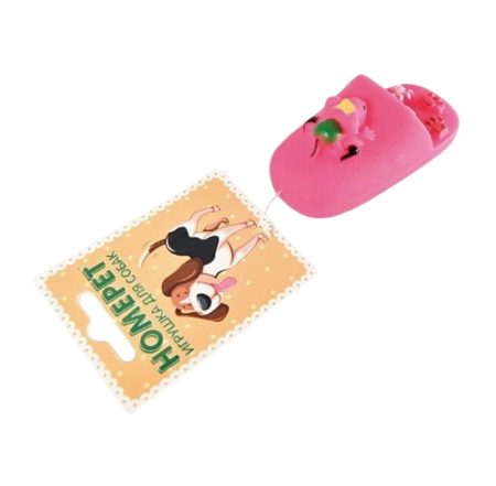 Купить homepet игрушка для собак тапок красный с пищалкой