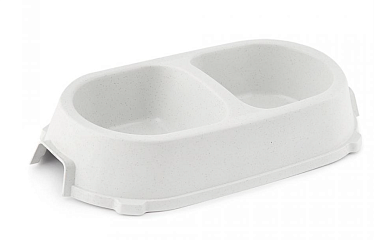 Favorite Миска для кошек и собак двойная нескользящая пластиковая мраморная