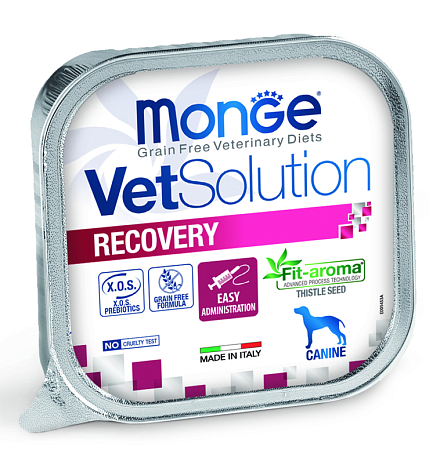 Купить monge vetsolution dog recovery диетический корм для взрослых собак всех пород при восстановлении питания в период выздоровления (ламистер)