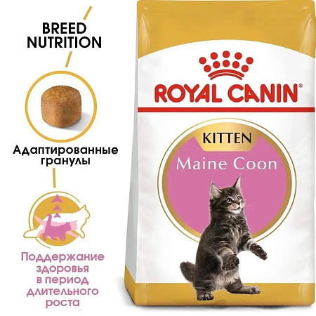 Купить royal canin корм для котят мейн-кун с 4-15 мес. (kitten maine coon)