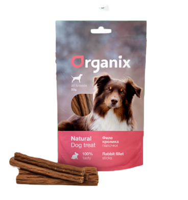 Organix лакомства лакомство для собак "Палочки из филе кролика" мясо 100%