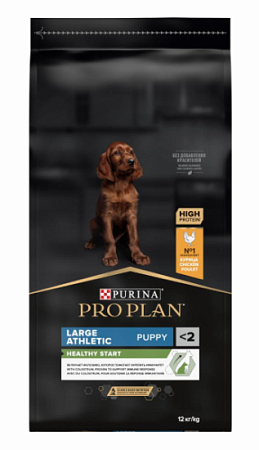 Купить pro plan healthy start сухой корм для щенков крупных пород с атлетическим телосложением с высоким содержанием курицы