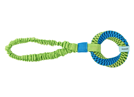Купить mr.kranch Игрушка-перетяжка для собак Плетеное голубое кольцо-спираль двойное на ленте